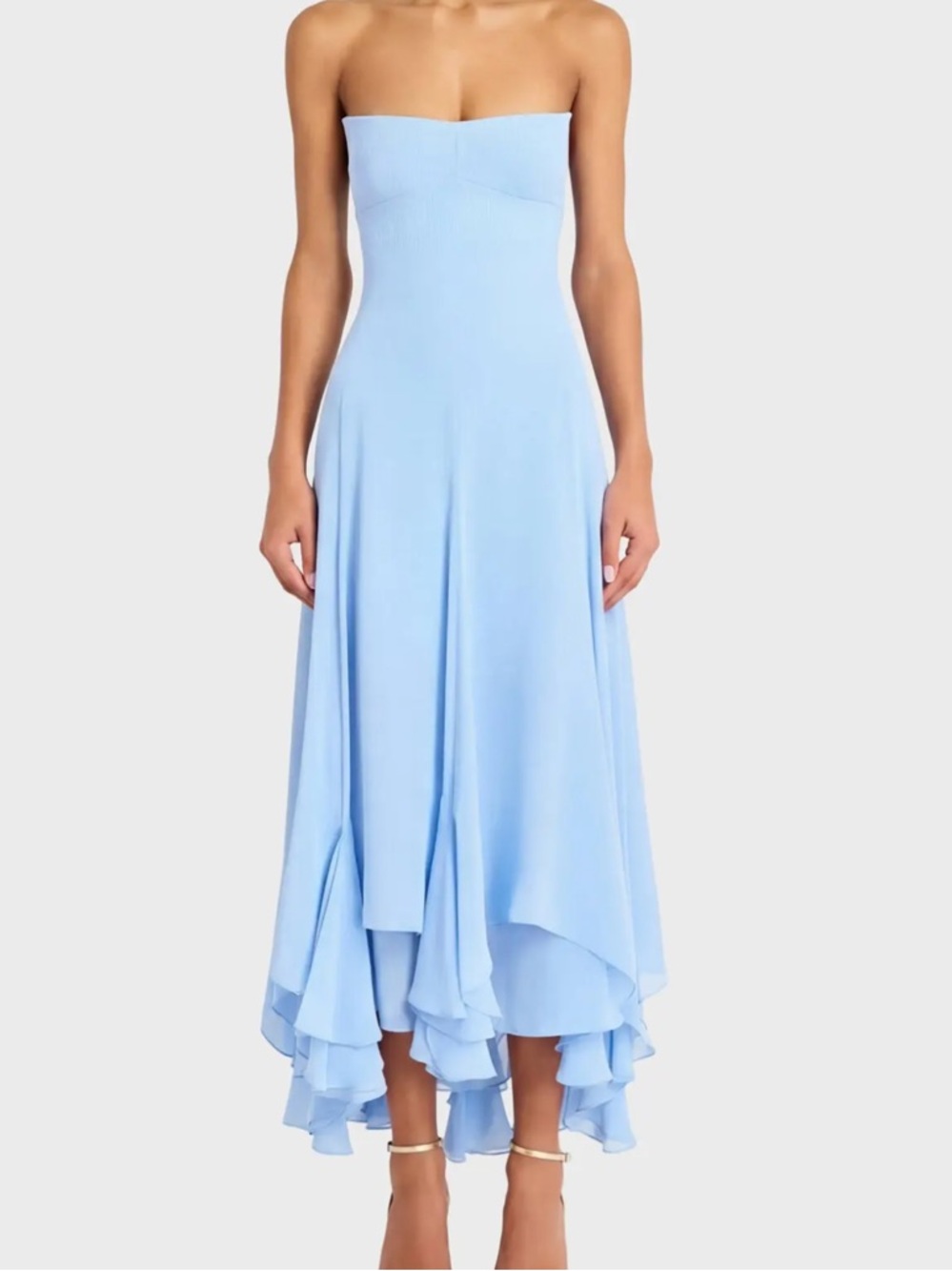 Amanda Uprichard Monterey Dress - Baby Blue NO SCARF